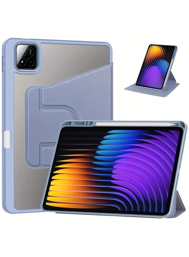 Light Blue Case For XiaoMi Pad6 Pro 11 2 2023 Tablet With 360 Rotation Transparent Hard Shell - Image 3